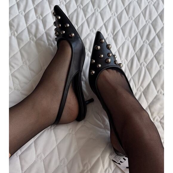 RARE!!! ZARA Blogger Fave!!! Embellished Slingbacks NWT LAST ONE!!! 🖤 - Picture 15 of 16